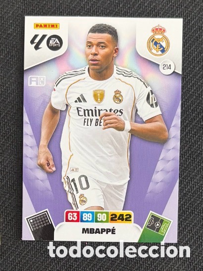 Coleccionismo cromos antiguos: 214 MBAPPE REAL MADRID Adrenalyn XL 2025