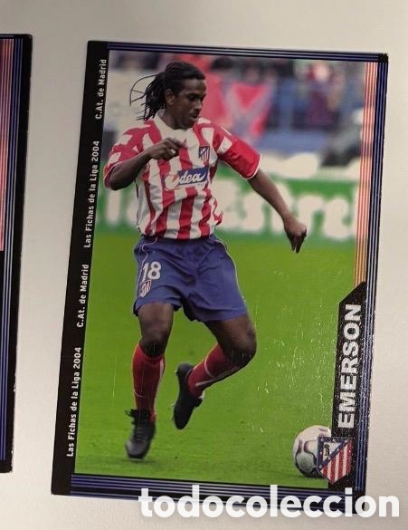 Coleccionismo cromos antiguos: EMERSON ATLETICO DE MADRID 2003 2004 MUNDICROMO CROMO CARTA 2004