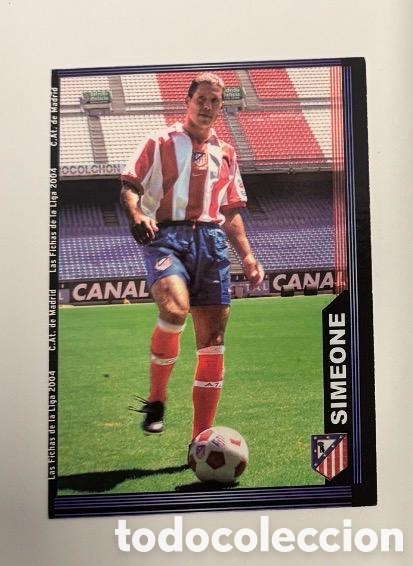 Coleccionismo cromos antiguos: CHOLO SIMEONE ATLETICO DE MADRID 2003 2004 MUNDICROMO CROMO CARTA 2004