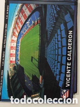 Coleccionismo cromos antiguos: VICENTE CALDERON ATLETICO DE MADRID 2003 2004 MUNDICROMO CROMO CARTA 2004