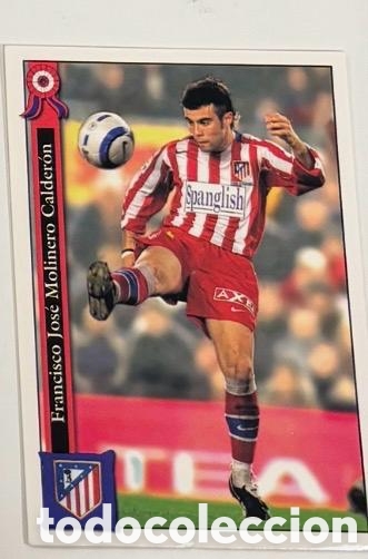 Coleccionismo cromos antiguos: JOSE MOLINERO CALDERON ATLETICO MADRID Fichas de la Liga 2005-2006 Mundicromo