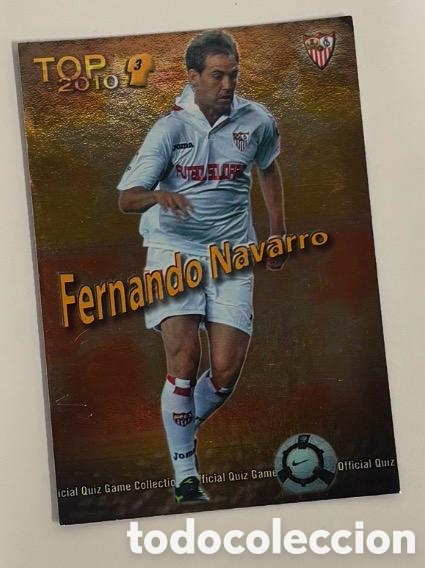 Coleccionismo cromos antiguos: FERNANDO NAVARRO SEVILLA Mundicromo Quiz Game Liga 2009-2010 top 10