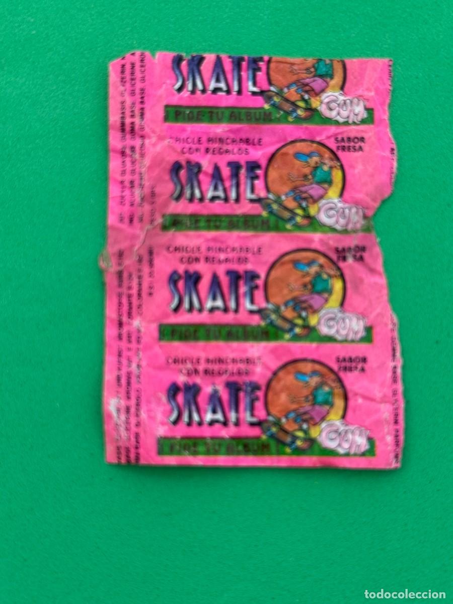 Coleccionismo cromos antiguos: Envoltorio chicle fresa Skate Gum - Jake