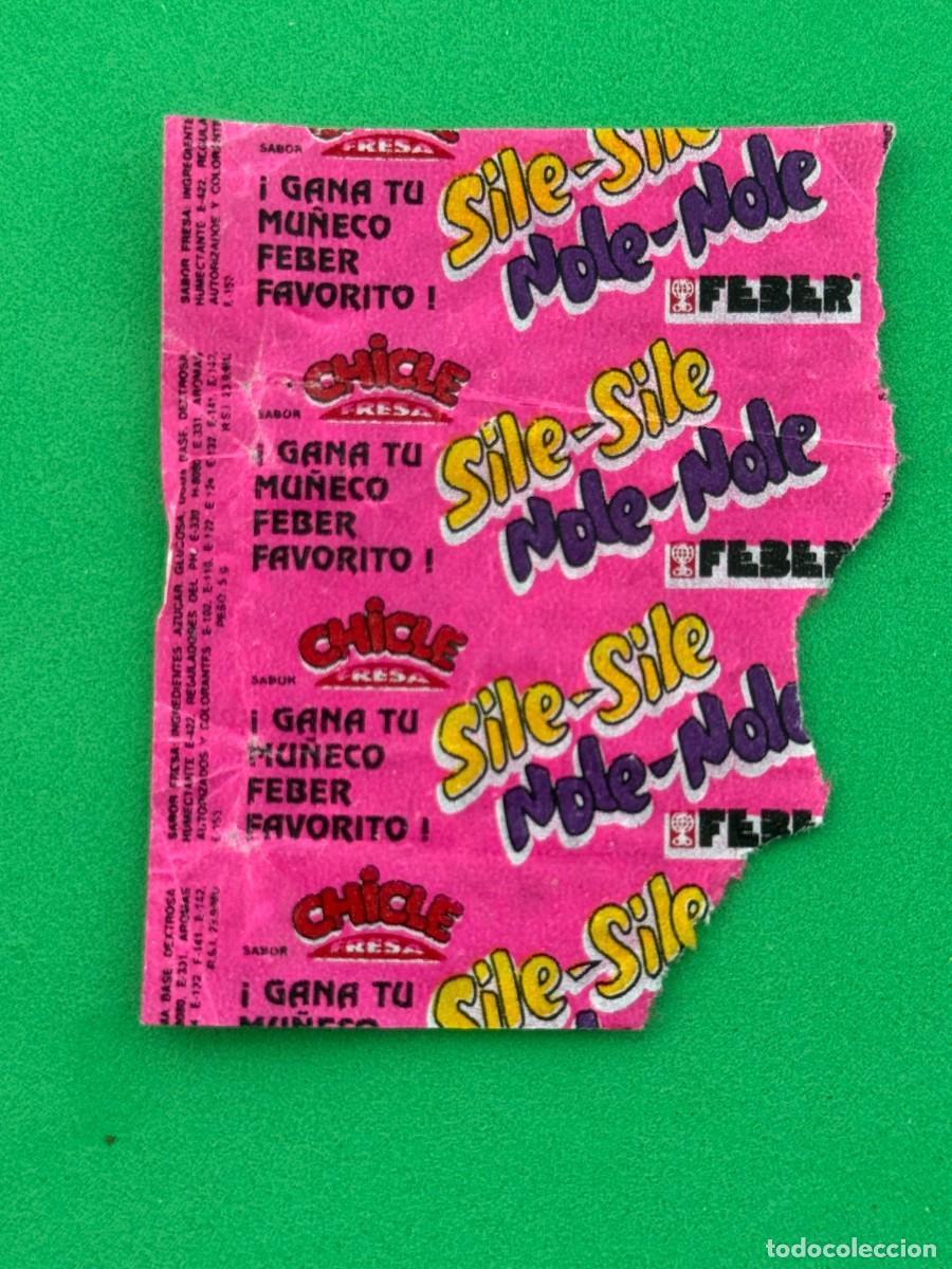 Coleccionismo cromos antiguos: Envoltorio chicle Sile-Sile Nole-Nole fresa Feber Fleer