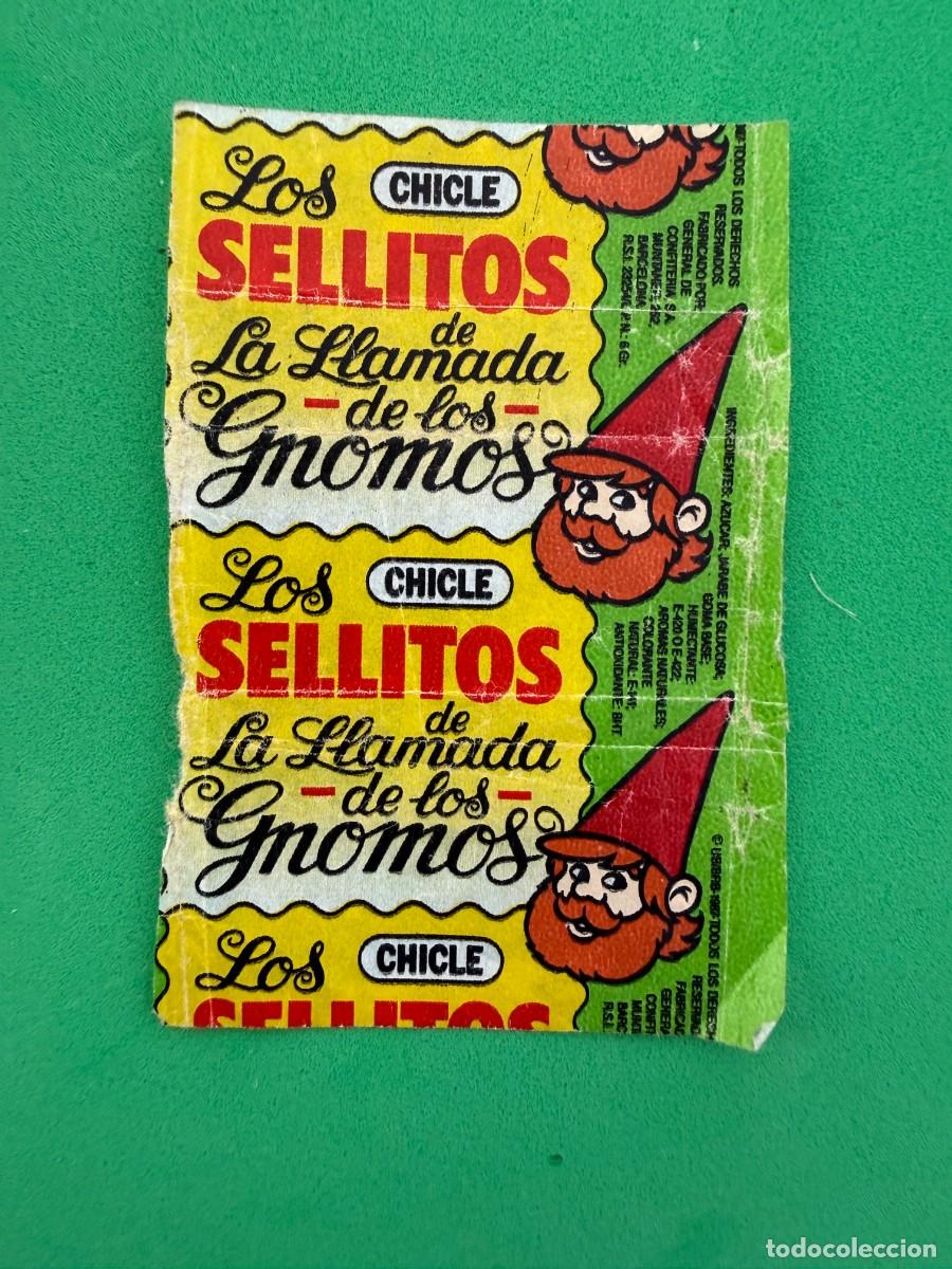 Coleccionismo cromos antiguos: Envoltorio chicle menta Los Sellitos de la Llamada de los Gnomos - Dunkin