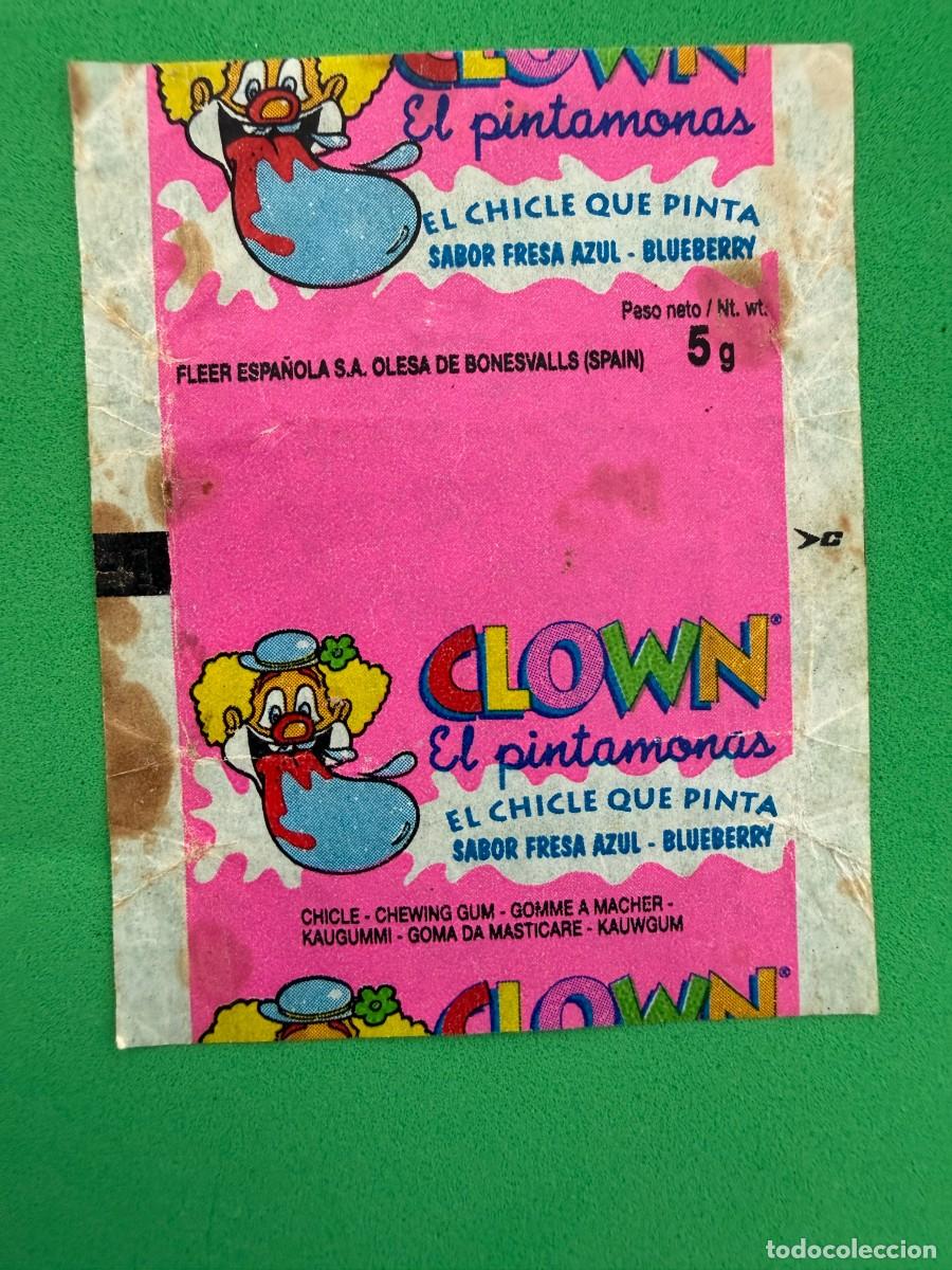 Coleccionismo cromos antiguos: Envoltorio chicle CLOWN El Pintamonas de Fleer Dubble Bubble