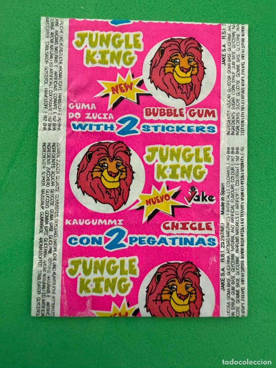 Coleccionismo cromos antiguos: Envoltorio chicle Jake - Jungle King - El Rey Le&oacute;n Disney