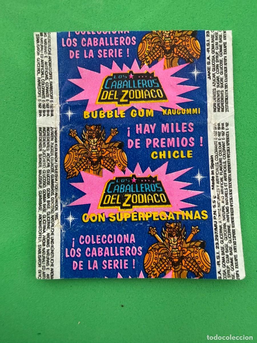Coleccionismo cromos antiguos: Envoltorio chicle Jake - Los Caballeros del Zodiaco