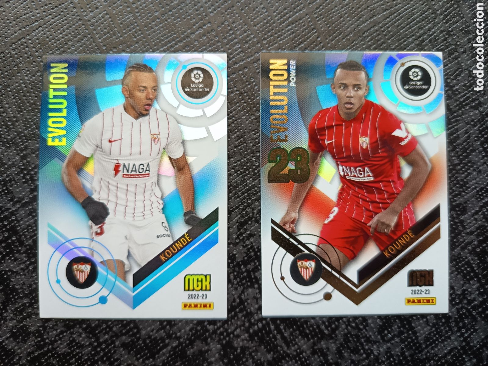 Colecionismo Cromos antigos: CROMO CARD N&ordm; P391 y 391 EVOLUTION y POWER KOUNDE SEVILLA MEGACRACKS 2022-23 2022 2023