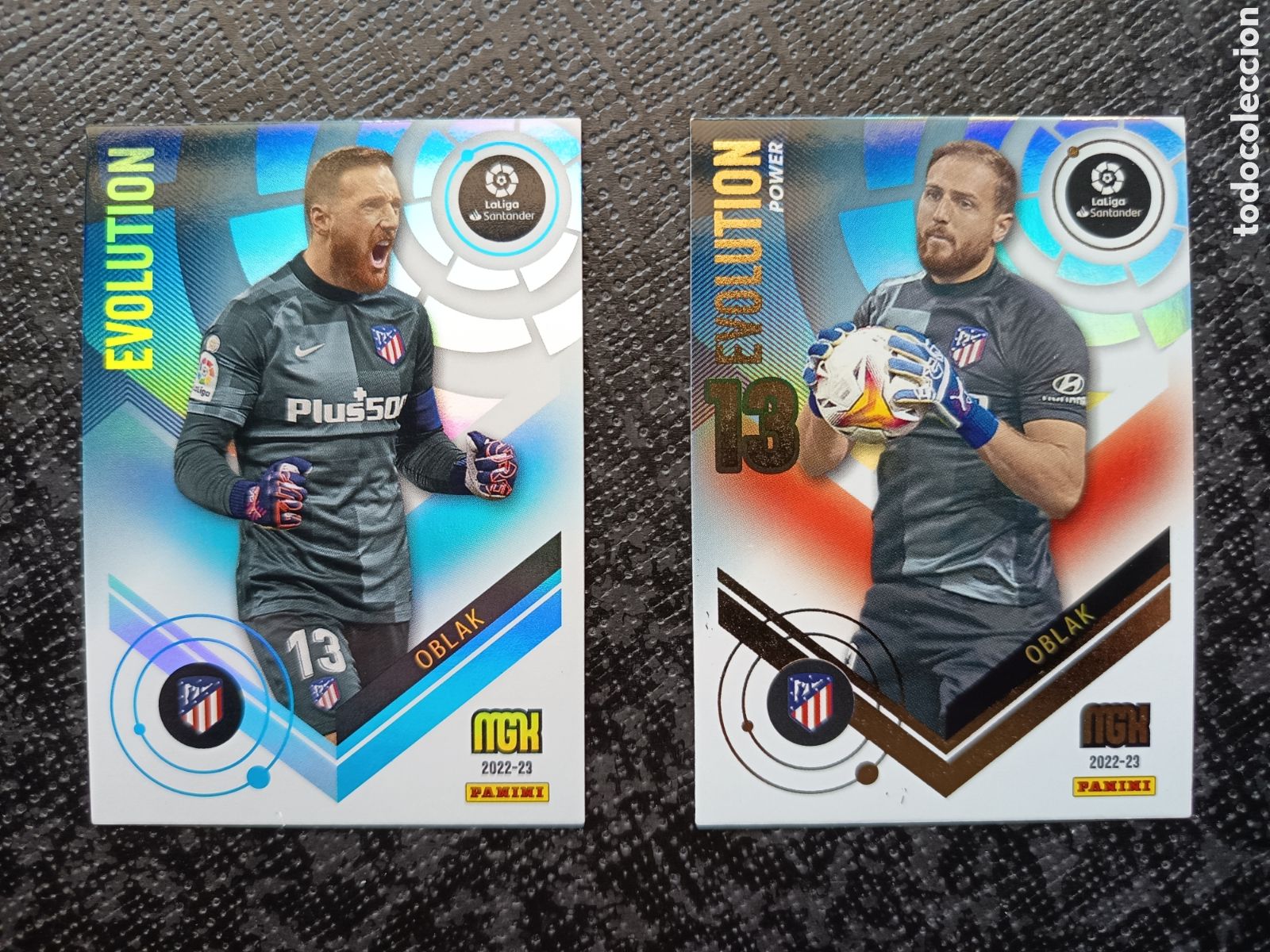Colecionismo Cromos antigos: CROMO CARD N&ordm; P397 y 397 EVOLUTION y POWER OBLAK ATLETICO MADRID MEGACRACKS 2022-23 2022 2023