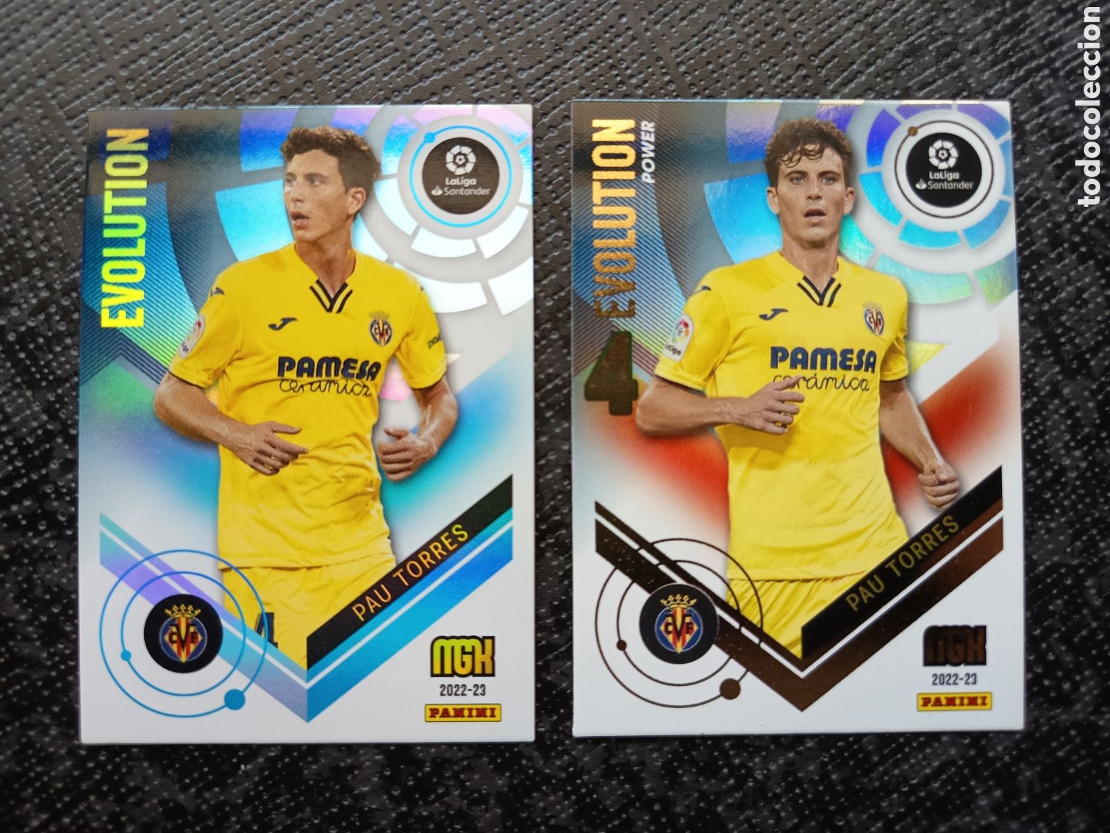 Sammeln alte Sammelbilder: CROMO CARD N&ordm; P399 y 399 EVOLUTION y POWER PAU TORRES VILLARREAL MEGACRACKS 2022-23 2022 2023