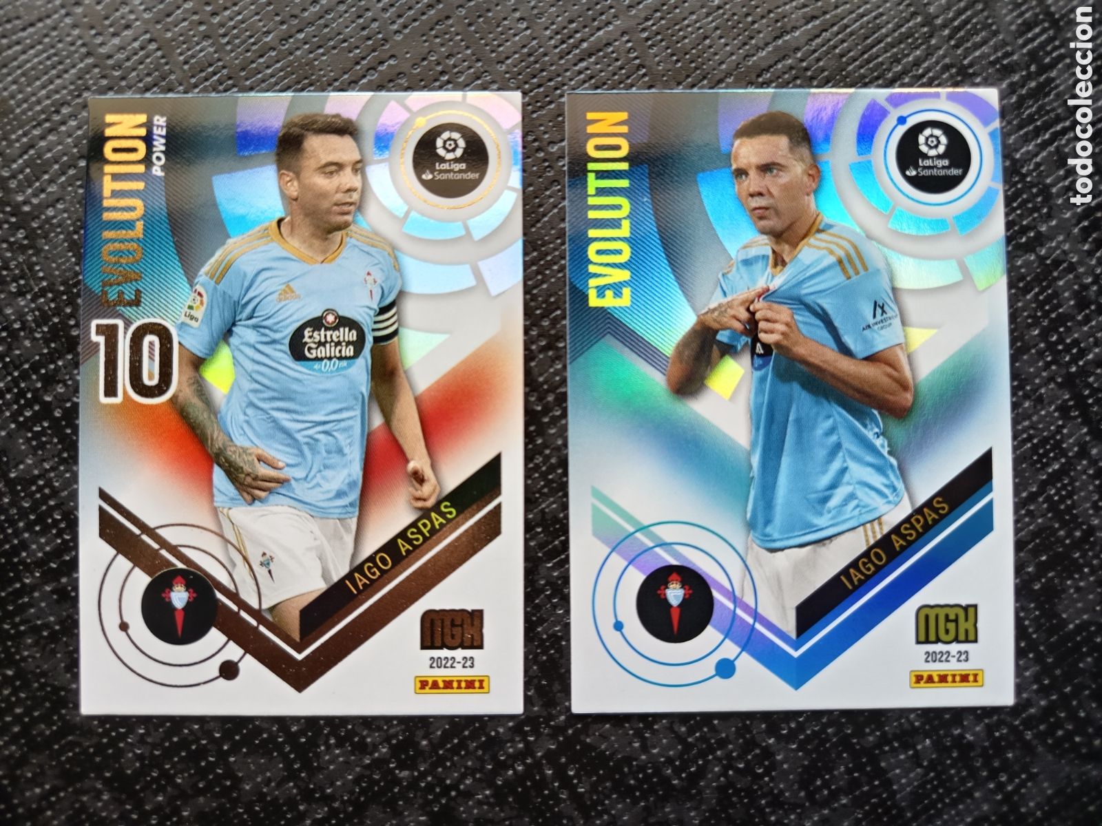 Colecionismo Cromos antigos: CROMO CARD N&ordm; P500 y 500 EVOLUTION IAGO ASPAS CELTA MEGACRACKS 2022-23 2022 2023