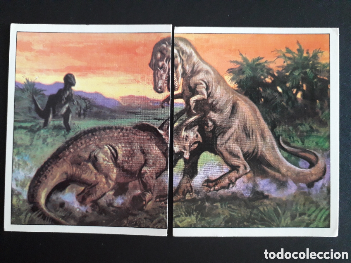 Coleccionismo cromos antiguos: DINOSAURS / DINOSAURIOS N&deg; 92 Y 93 PANINI 1992 SIN PEGAR PEDIDO M&Iacute;NIMO 3&euro;.