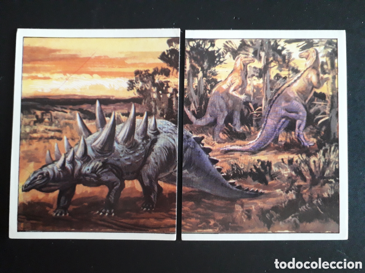 Coleccionismo cromos antiguos: DINOSAURS / DINOSAURIOS N&deg; 97 Y 98 PANINI 1992 SIN PEGAR PEDIDO M&Iacute;NIMO 3&euro;