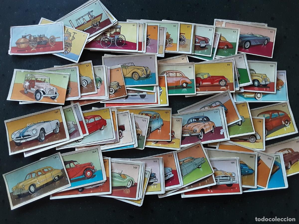 Coleccionismo cromos antiguos: Auto al d&iacute;a primera colecci&oacute;n 1954 lote de unos cien cromos bastantes sin pegar