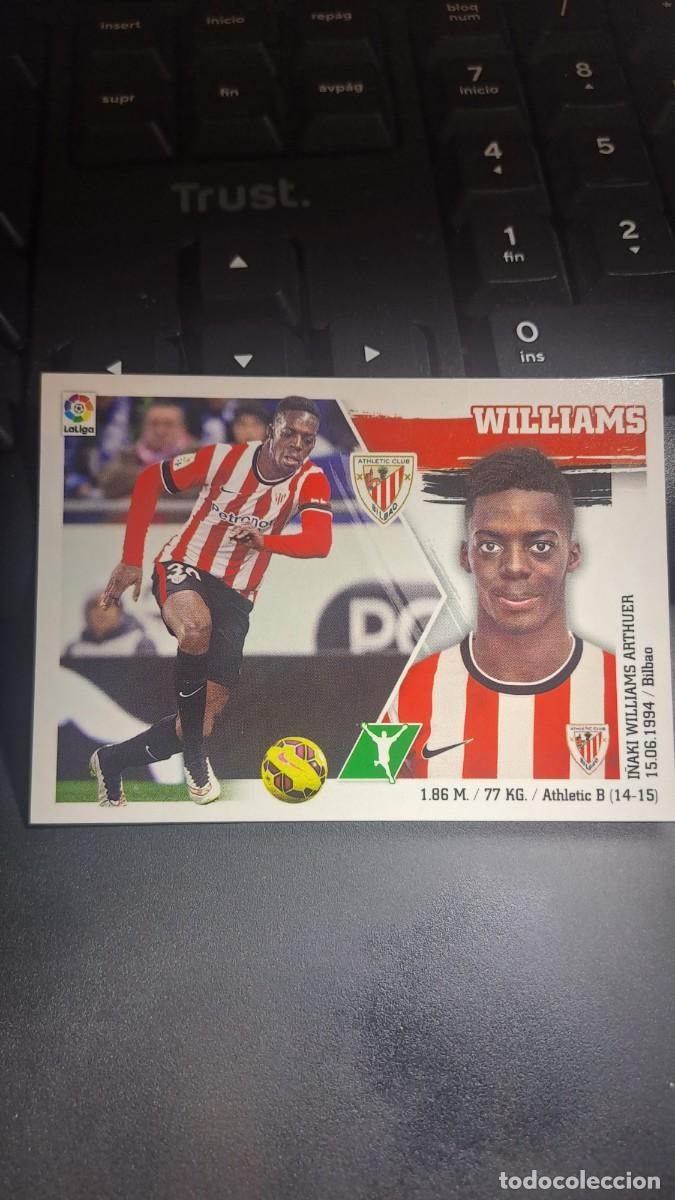 Coleccionismo cromos antiguos: CROMO WILLIAMS 20 ATHLETIC CLUB DE BILBAO LIGA 2015 2016 15 16 ESTE PANINI NUNCA PEGADO