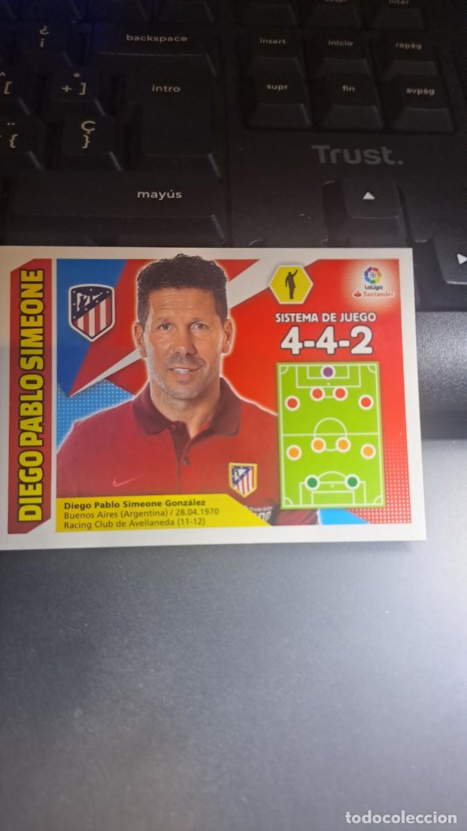 Coleccionismo cromos antiguos: CROMO DIEGO PABLO SIMEONE 6 ENTRENADOR ATLETICO DE MADRID 6 LIGA 2017 2018 17 18 ESTE PANINI NUNCA P