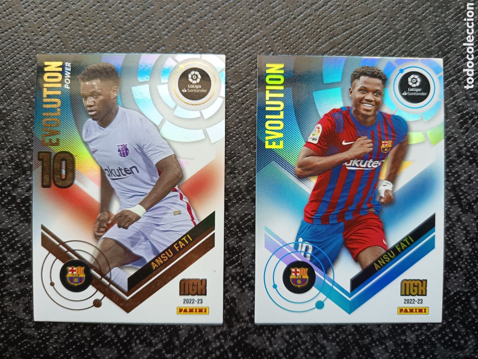 Colecionismo Cromos antigos: CROMO CARD N&ordm; P371 y 371 EVOLUTION y POWER ANSU FATI FC BARCELONA MEGACRACKS 2022-23 2022 2023