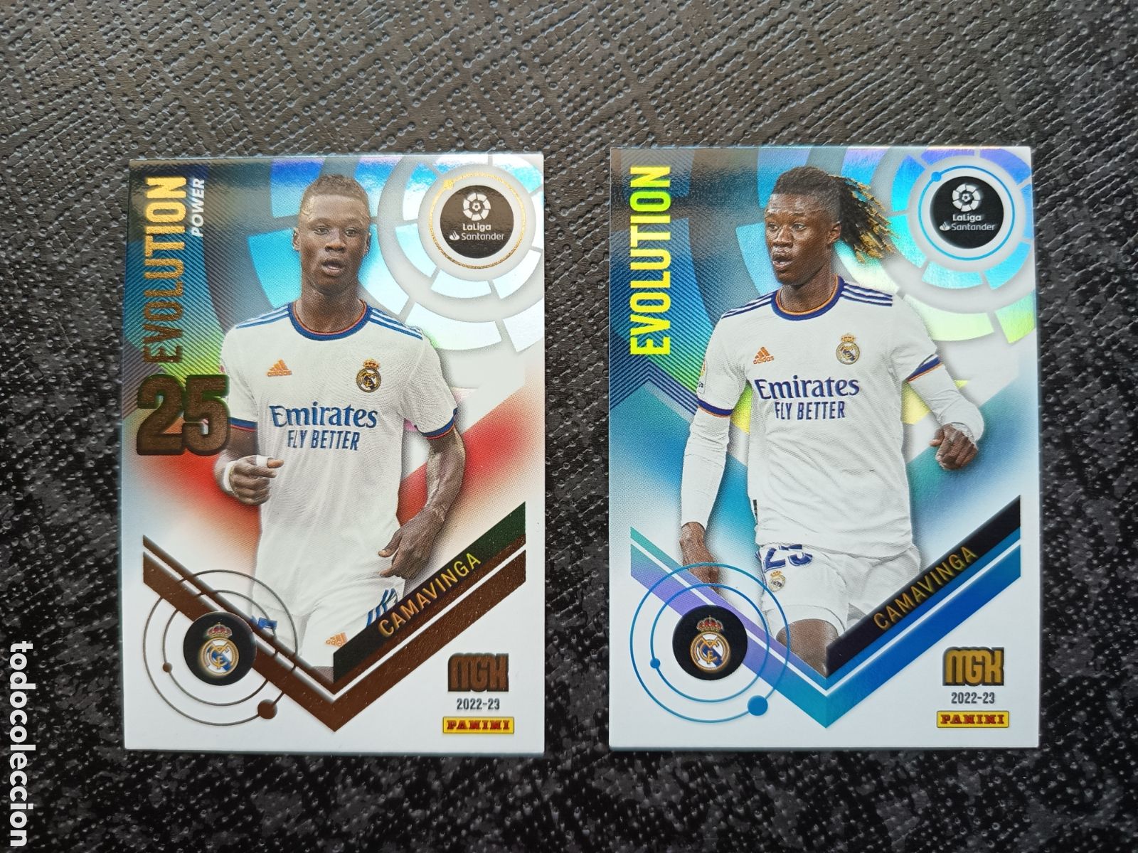 Collezionismo Figurine antiche: CROMO CARD N&ordm; P376 y 376 EVOLUTION y POWER CAMAVINGA REAL MADRID MEGACRACKS 2022-23 2022 2023