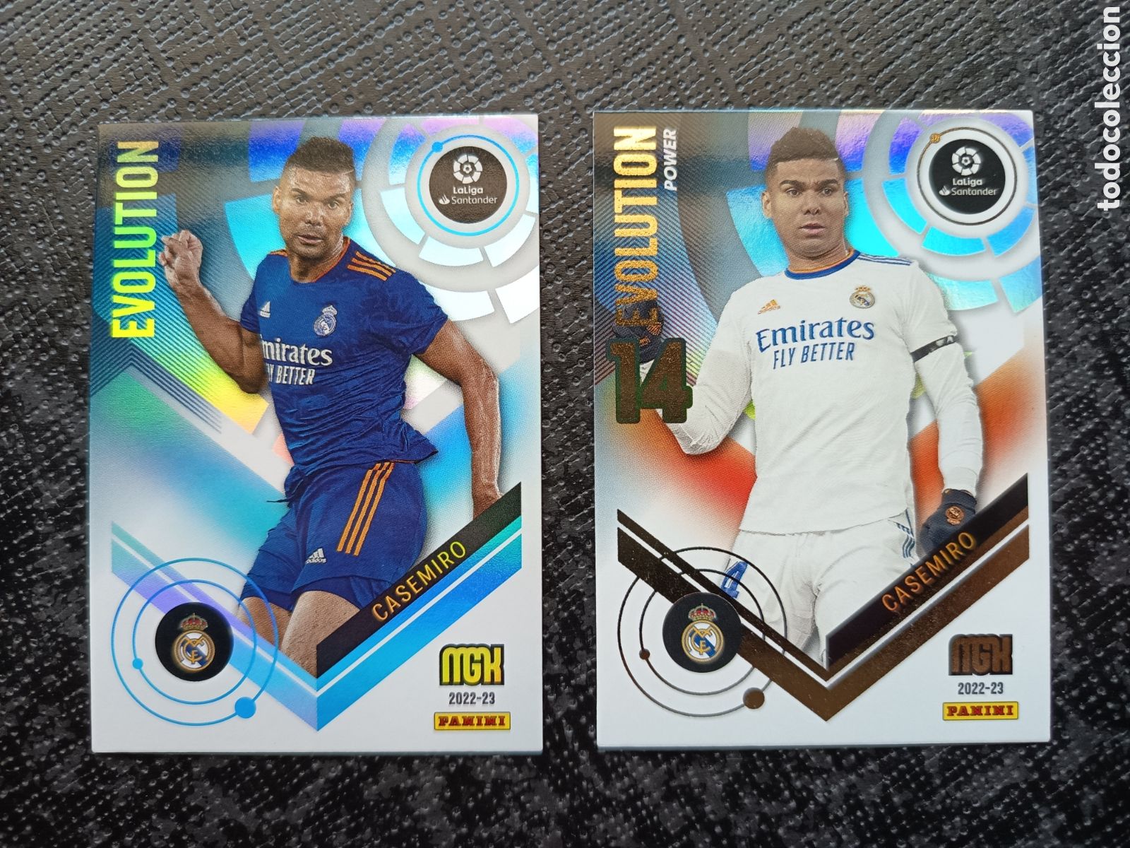 Collezionismo Figurine antiche: CROMO CARD N&ordm; P379 y 379 EVOLUTION y POWER CASEMIRO REAL MADRID MEGACRACKS 2022-23 2022 2023