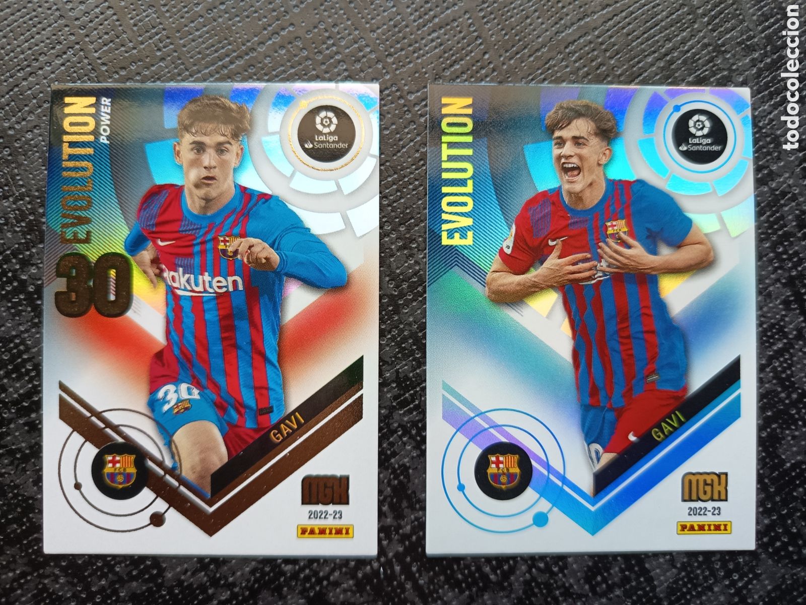 Collezionismo Figurine antiche: CROMO CARD N&ordm; P386 y 386 EVOLUTION y POWER GAVI FC BARCELONA MEGACRACKS 2022-23 2022 2023
