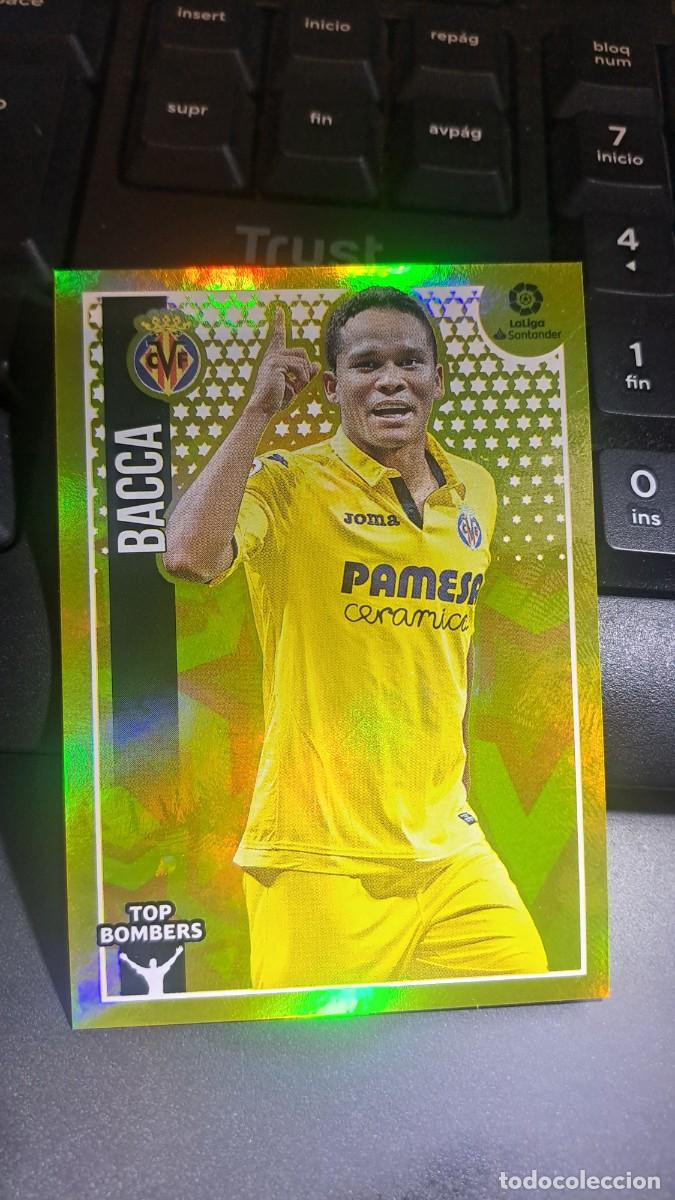Coleccionismo cromos antiguos: CROMO BACCA 3 TOP BOMBERS 3 VILLARREAL LIGA 2018 2019 18 19 ESTE PANINI NUNCA PEGADO