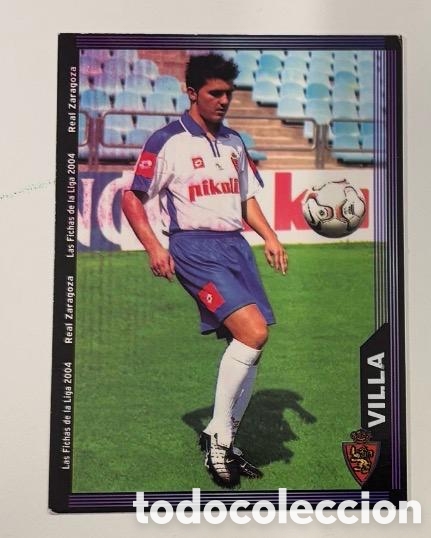 Coleccionismo cromos antiguos: VILLA ZARAGOZA ERROR TINTE IMAGEN 2003 2004 MUNDICROMO CROMO CARTA 2004