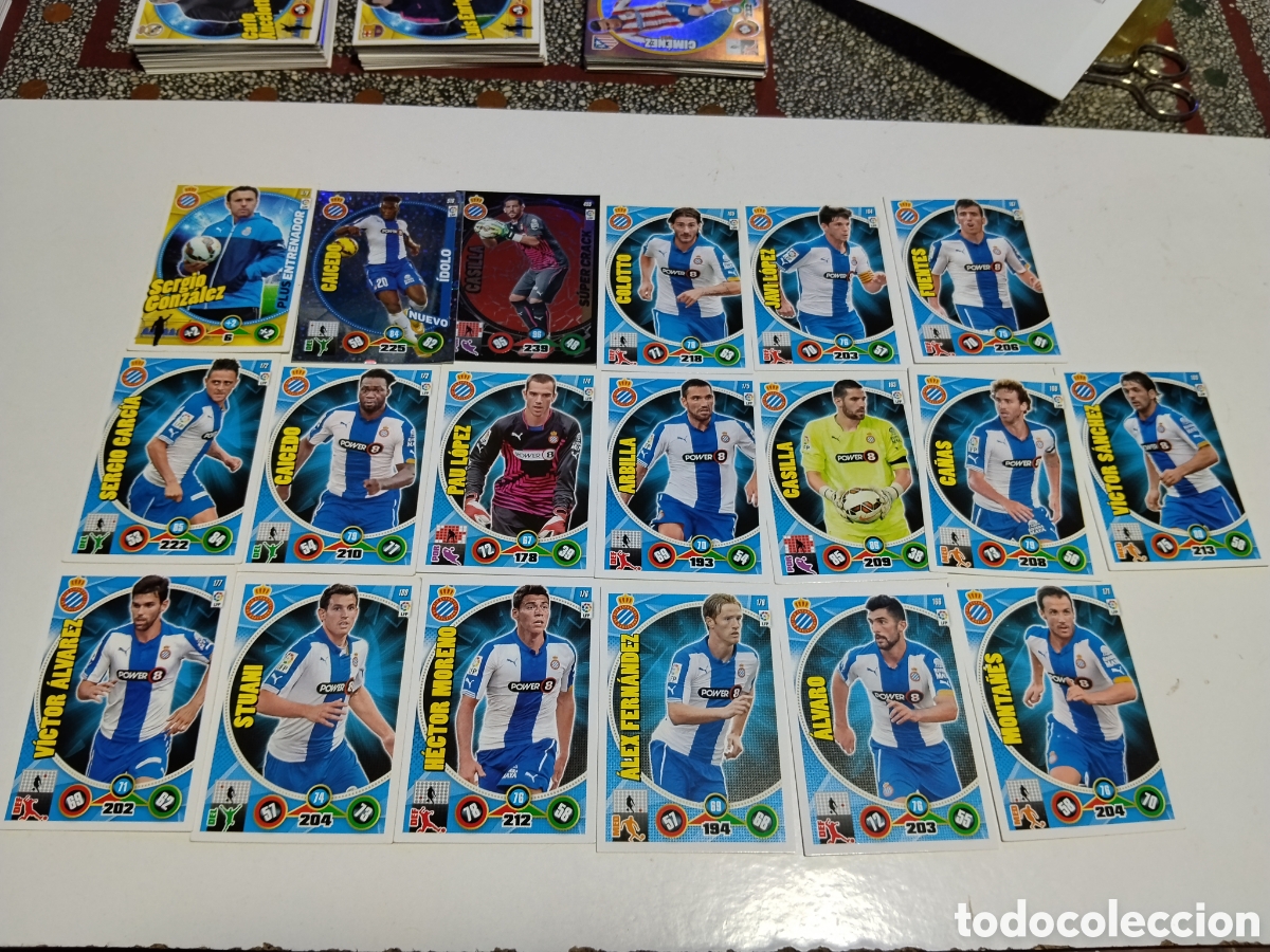 Collectionnisme Cartes &agrave; collectionner anciennes: 19 Cromos 2014-2015 RCD ESPANYOL
