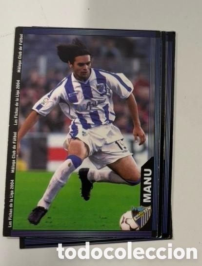 Coleccionismo cromos antiguos: MANU MALAGA 2003 2004 MUNDICROMO CROMO CARTA 2004