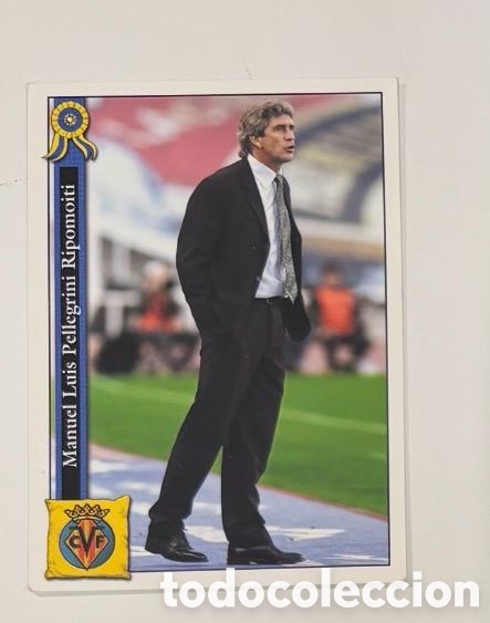 Coleccionismo cromos antiguos: MANUEL PELLEGRINI ENTRENADOR VILLARREAL Fichas de la Liga 2005-2006 Mundicromo