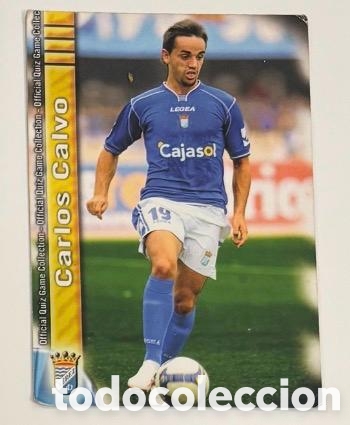Coleccionismo cromos antiguos: CARLOS CALVO XEREZ CROMO MUNDICROMO FICHAS LIGA FUTBOL QUIZ GAME 2009 2010
