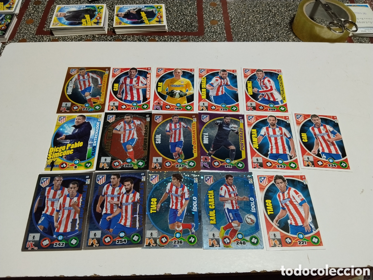 Coleccionismo cromos antiguos: 16 Cromos 2014-2015 Atl&eacute;tico de Madrid