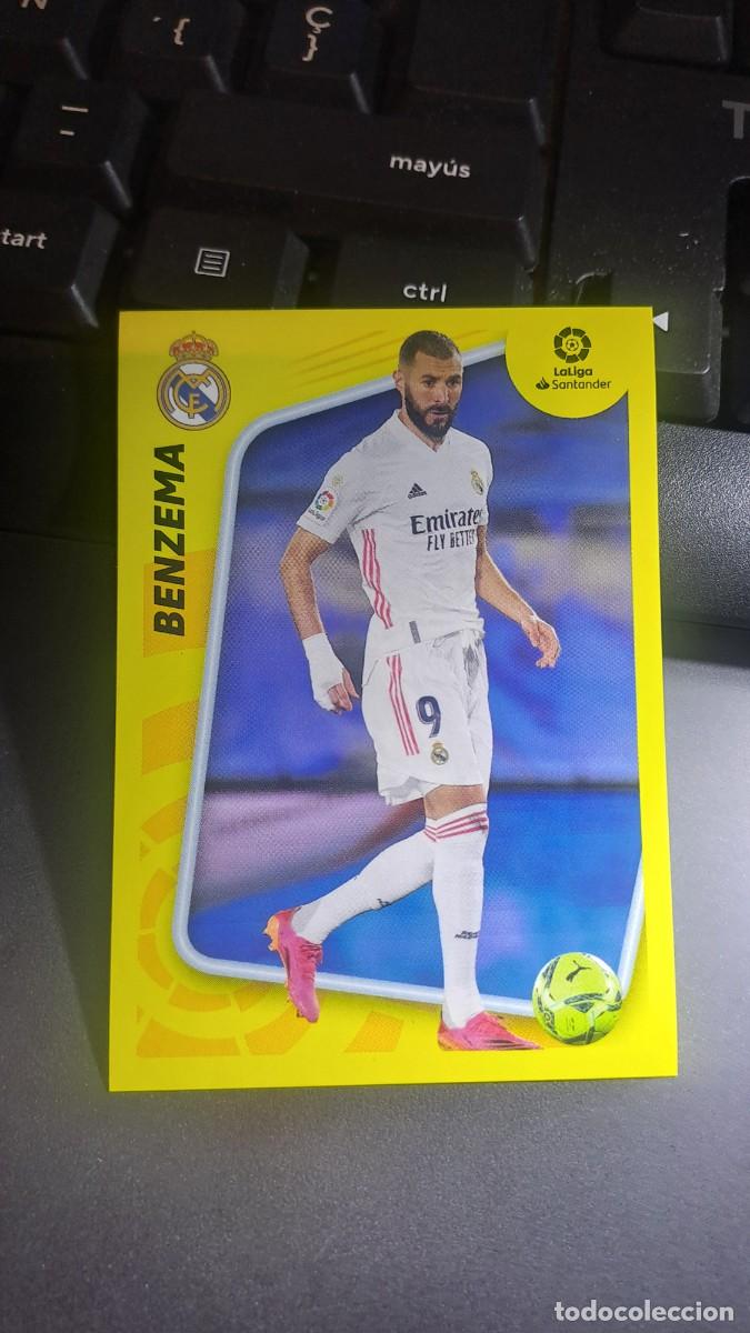 Coleccionismo cromos antiguos: CROMO BENZEMA 3 REAL MADRID LIGA 2021 2022 21 22 ESTE PANINI NUNCA PEGADO