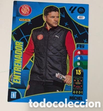 Coleccionismo cromos antiguos: 487 MICHEL ENTRENADOR GIRONA Panini Adrenalyn XL La Liga 2024/2025