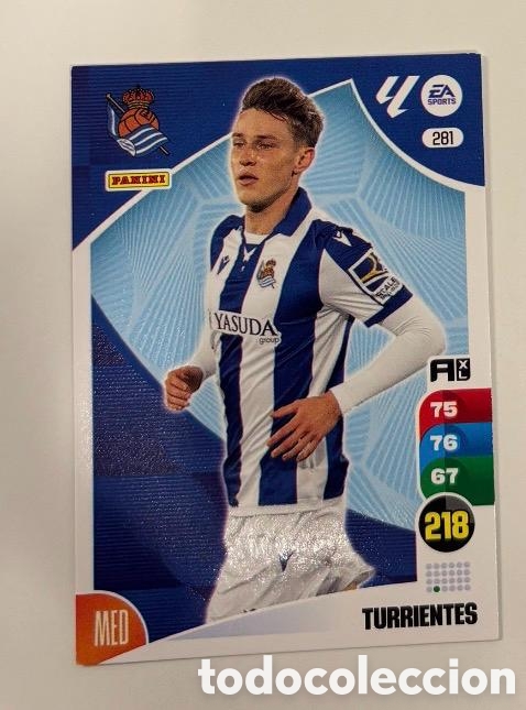 Coleccionismo cromos antiguos: 281 TURRIENTES REAL SOCIEDAD Panini Adrenalyn XL La Liga 2024/2025
