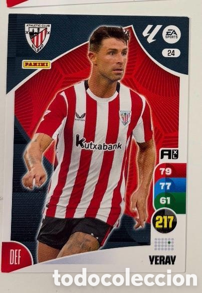 Coleccionismo cromos antiguos: 24 YERAY ATHLETIC CLUB Panini Adrenalyn XL La Liga 2024/2025
