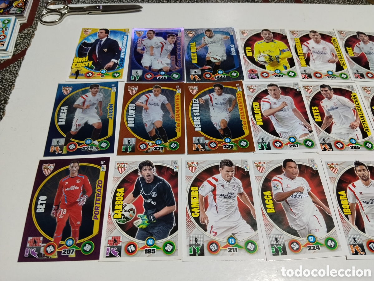 Coleccionismo cromos antiguos: 27 Cromos Sevilla C.F 2014-2015