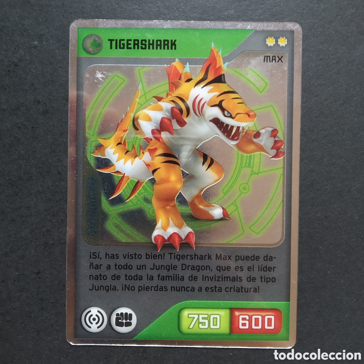 Coleccionismo cromos antiguos: CROMO - N&ordm; 195 - TIGERSHARK - INVIZIMALS, DESAFIOS OCULTOS - PANINI - A&Ntilde;O 2013