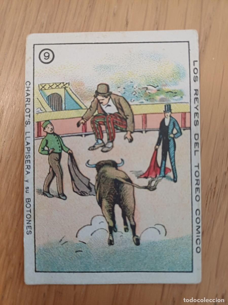 Coleccionismo cromos antiguos: cromo antiguo los reyes del toreo comico, Charlot, Llapisera y Botones, muy dificiles