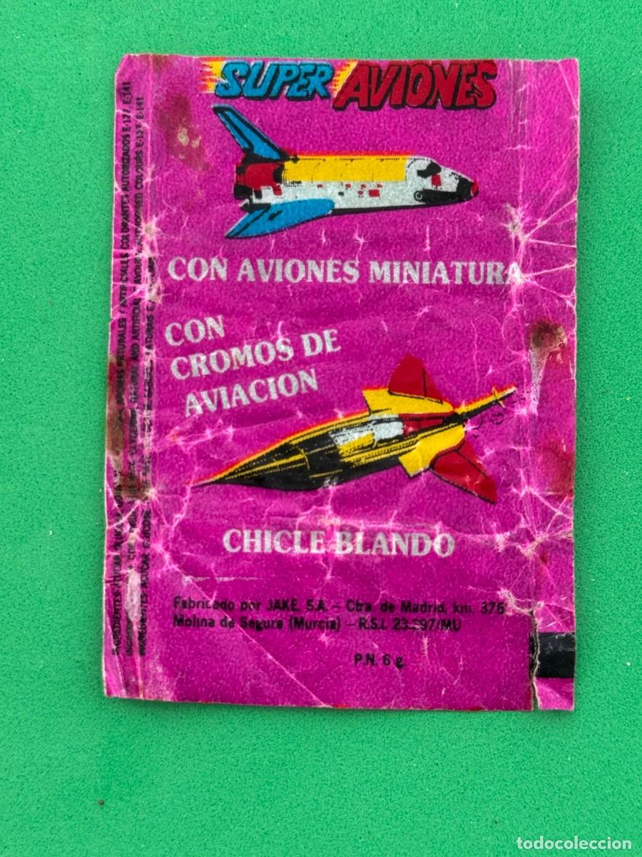 Coleccionismo cromos antiguos: Envoltorio chicle Jake - Super Aviones - Tipo Dunkin o General de Confiter&iacute;a