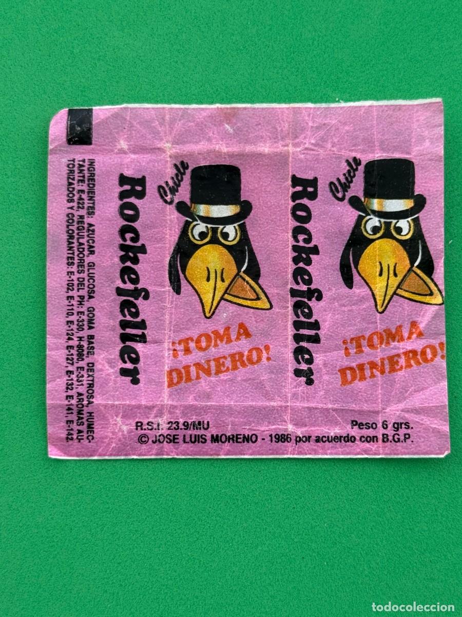 Coleccionismo cromos antiguos: Envoltorio chicle Rockefeller Jos&eacute; Luis Moreno - Tipo Dunkin o General de Confiter&iacute;a