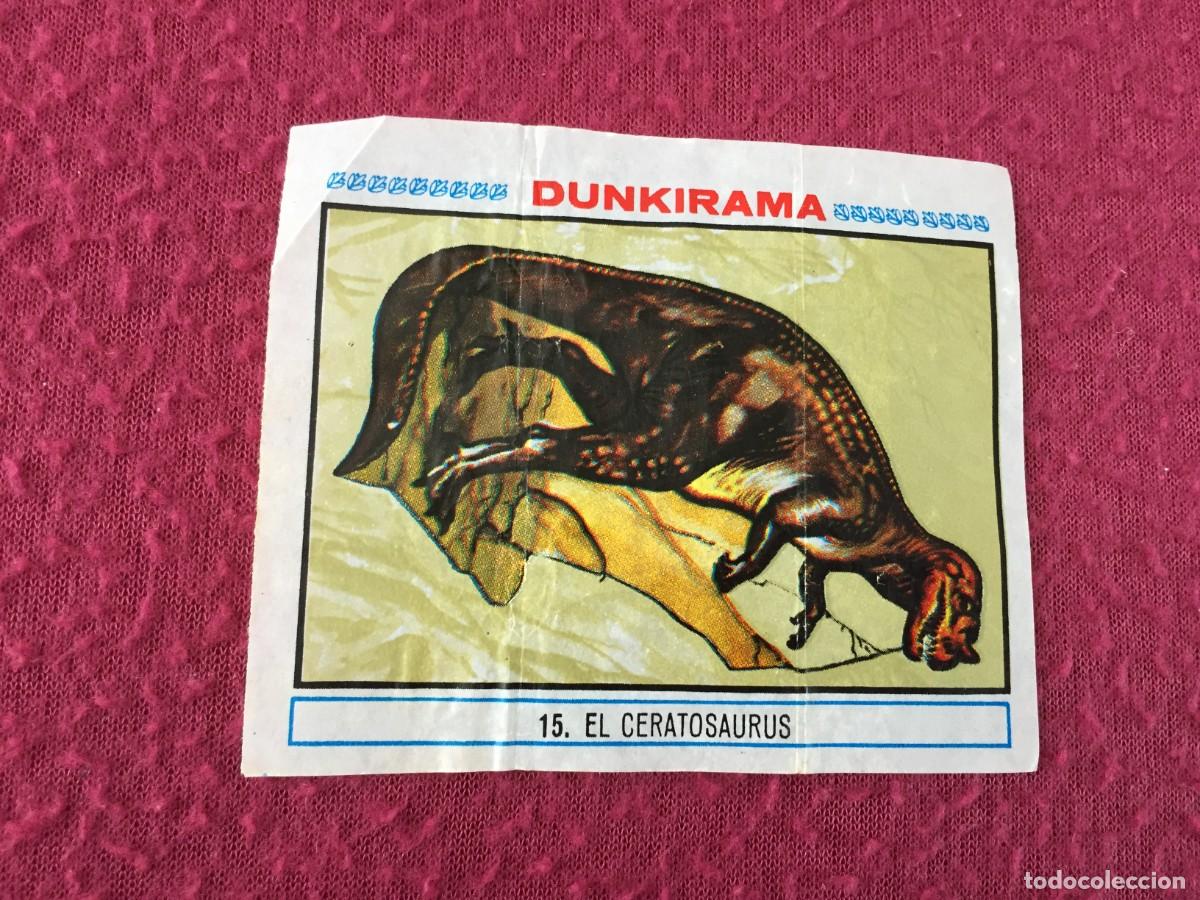 Coleccionismo cromos antiguos: Cromo dunkirama - Numero N&ordm; 15 EL CERATOSAURUS - chicles Dunkin