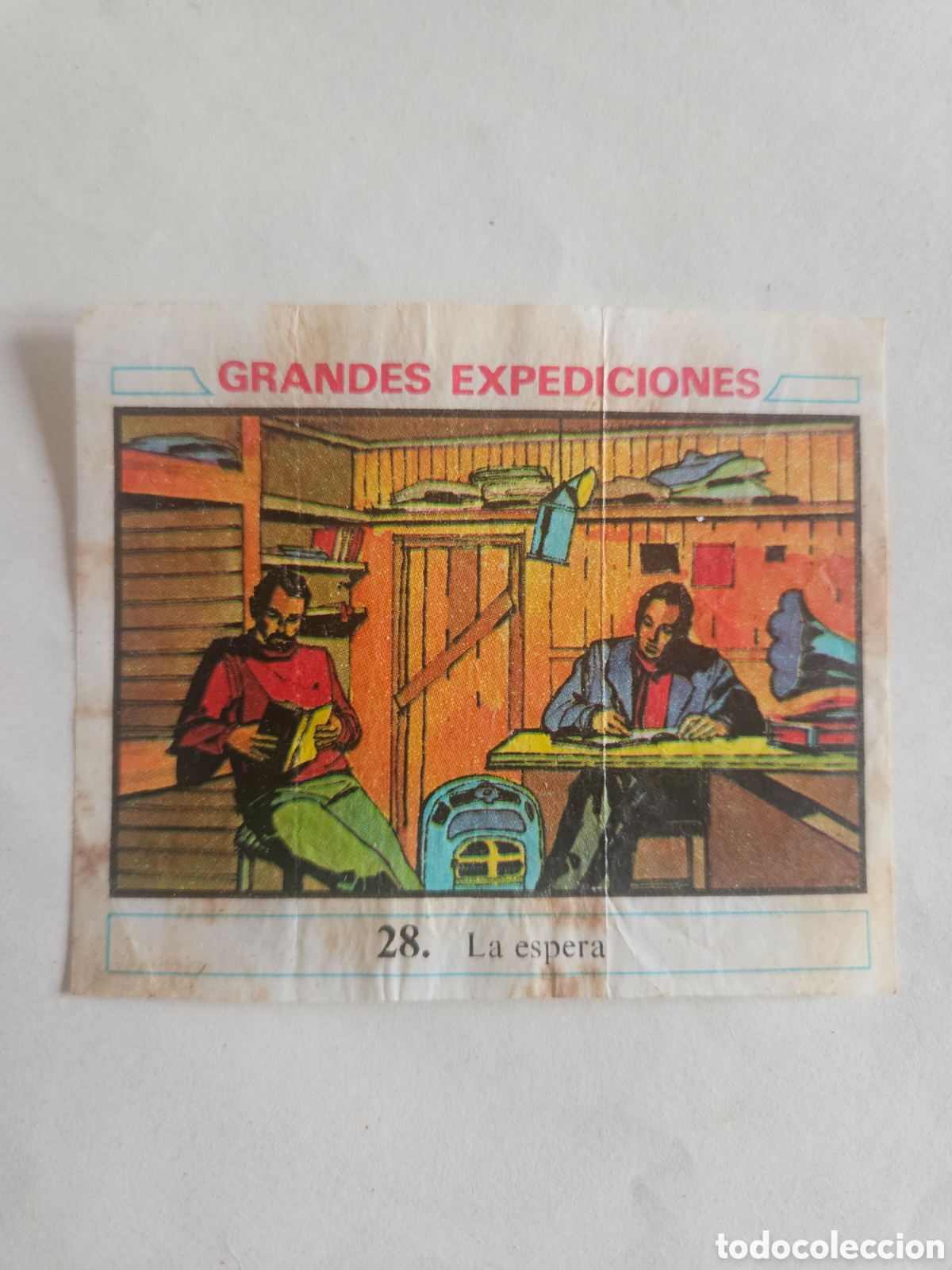 Coleccionismo cromos antiguos: CROMO - GRANDES EXPEDICIONES - No 28 La Espera - CHICLES DUNKIN - NUNCA PEGADO