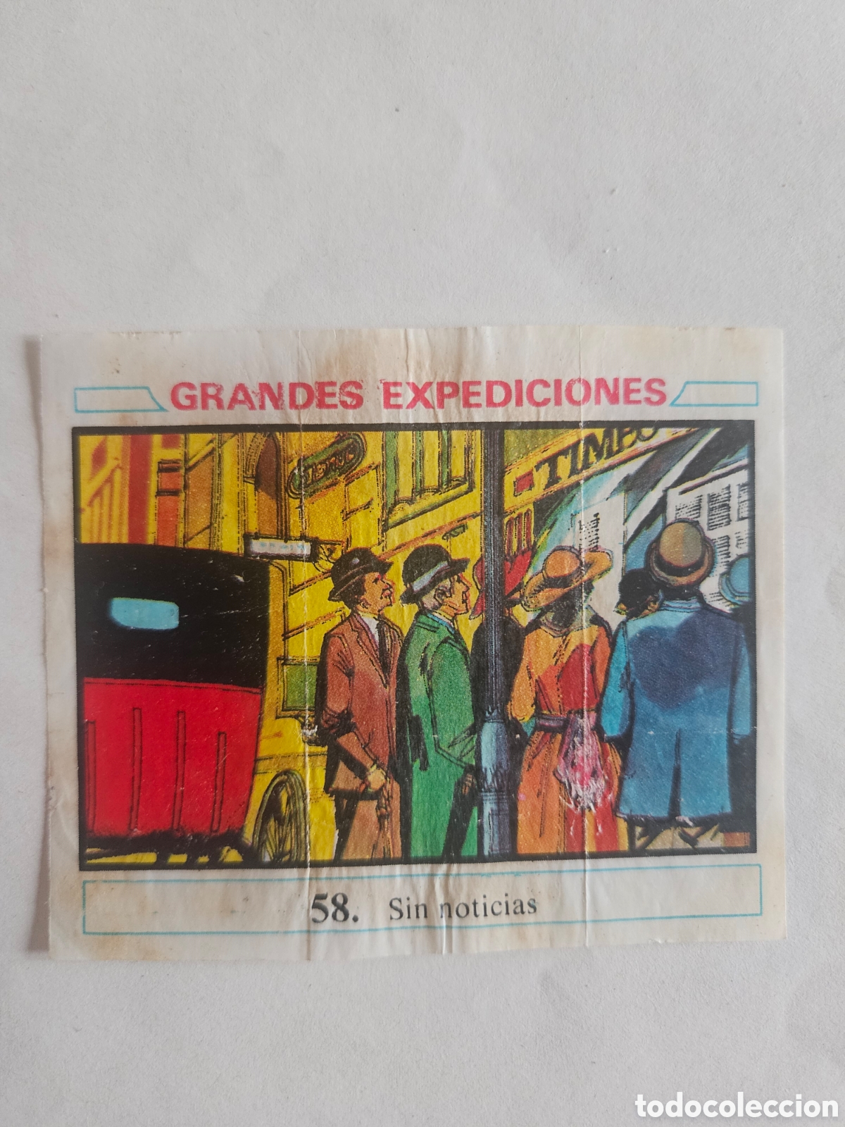 Coleccionismo cromos antiguos: CROMO - GRANDES EXPEDICIONES - N&deg; 58 SIN NOTICIAS - CHICLES DUNKIN - NUNCA PEGADO