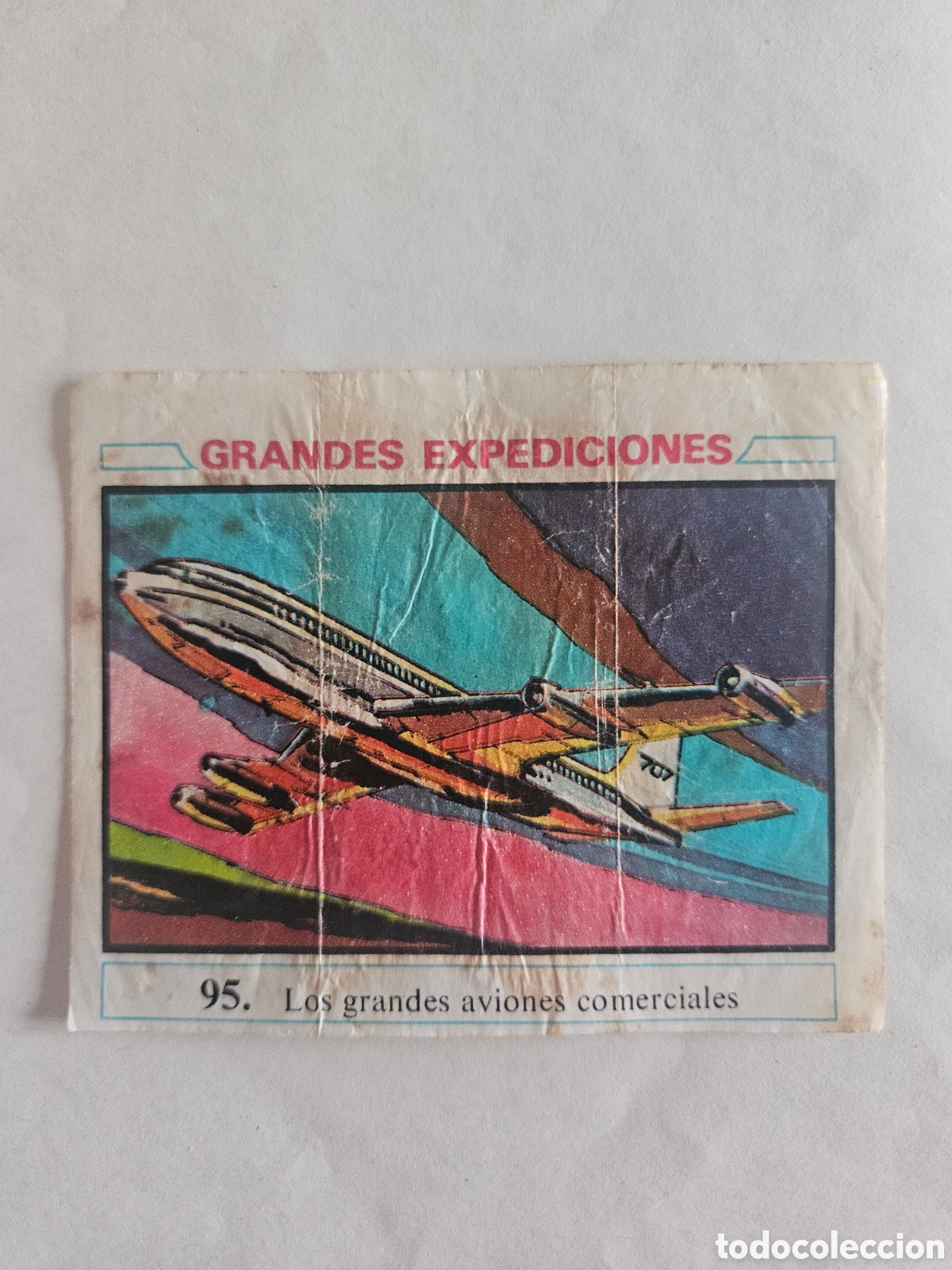 Coleccionismo cromos antiguos: CROMO - GRANDES EXPEDICIONES - N&deg; 95 LOS GRANDES AVIONES COMERCIALES - CHICLES DUNKIN - NUNCA PEGADO