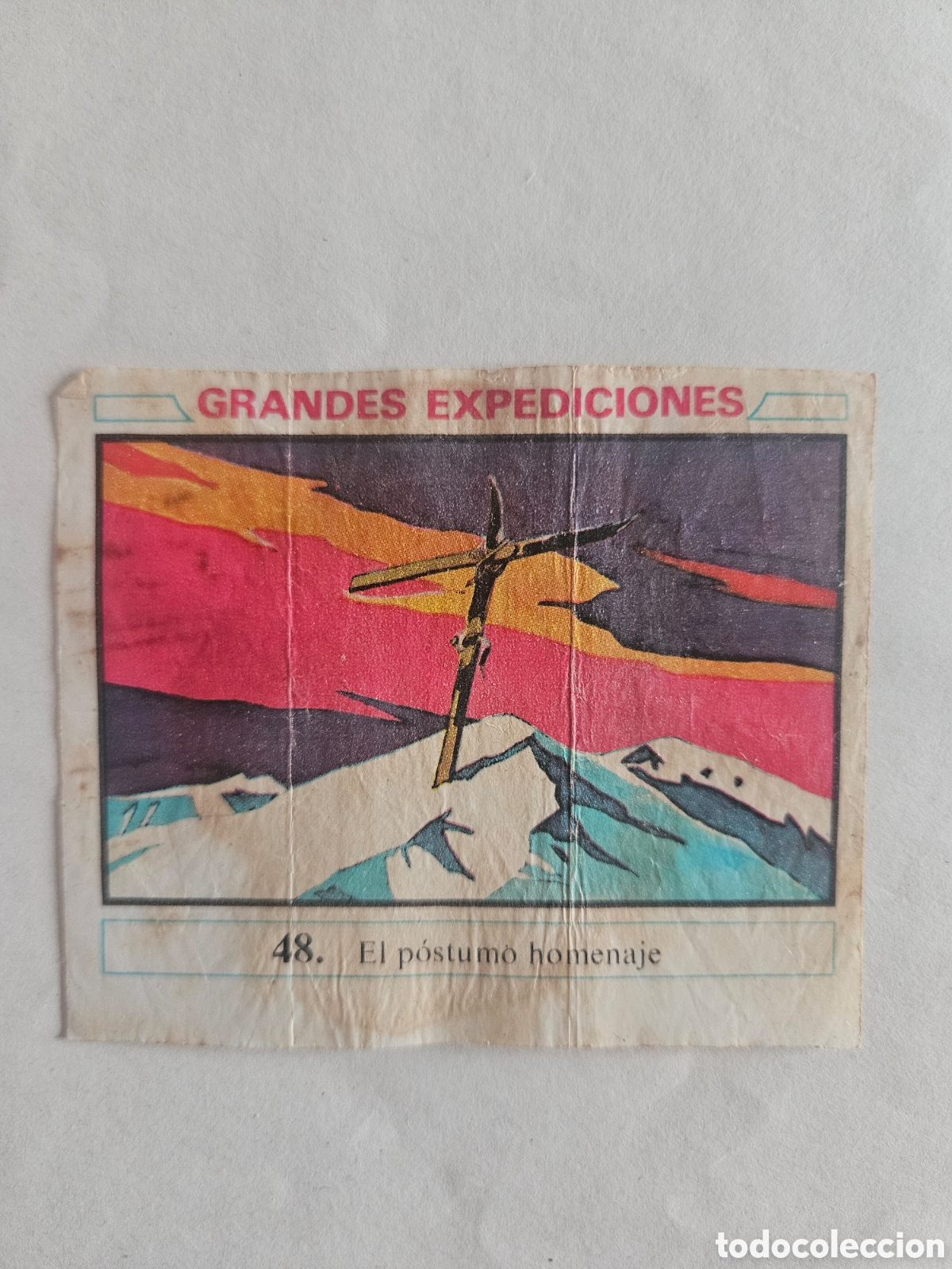 Coleccionismo cromos antiguos: CROMO - GRANDES EXPEDICIONES - N&deg; 48 EL POSTUMO HOMENAJE - CHICLES DUNKIN - NUNCA PEGADO