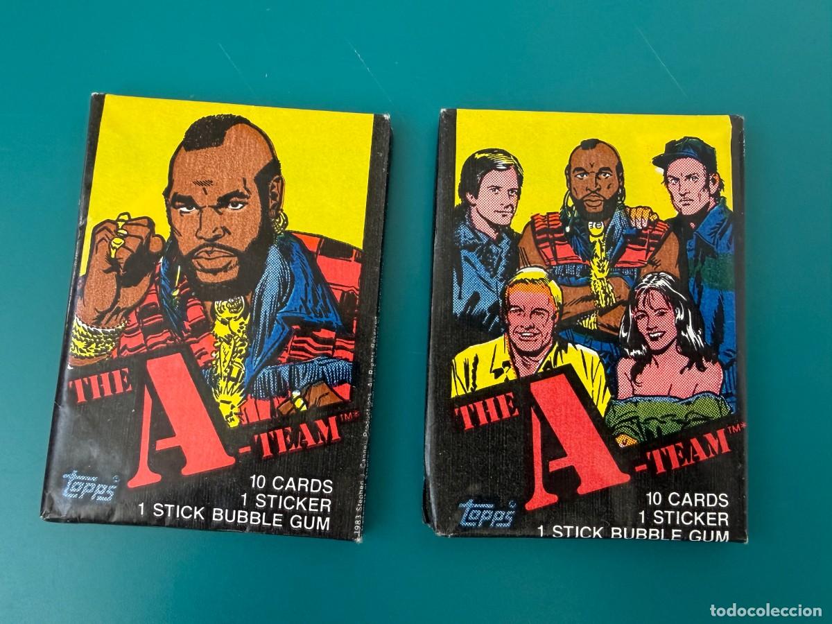 Coleccionismo cromos antiguos: 2 chicles cerrados El Equipo A - The A Team - Bazooka