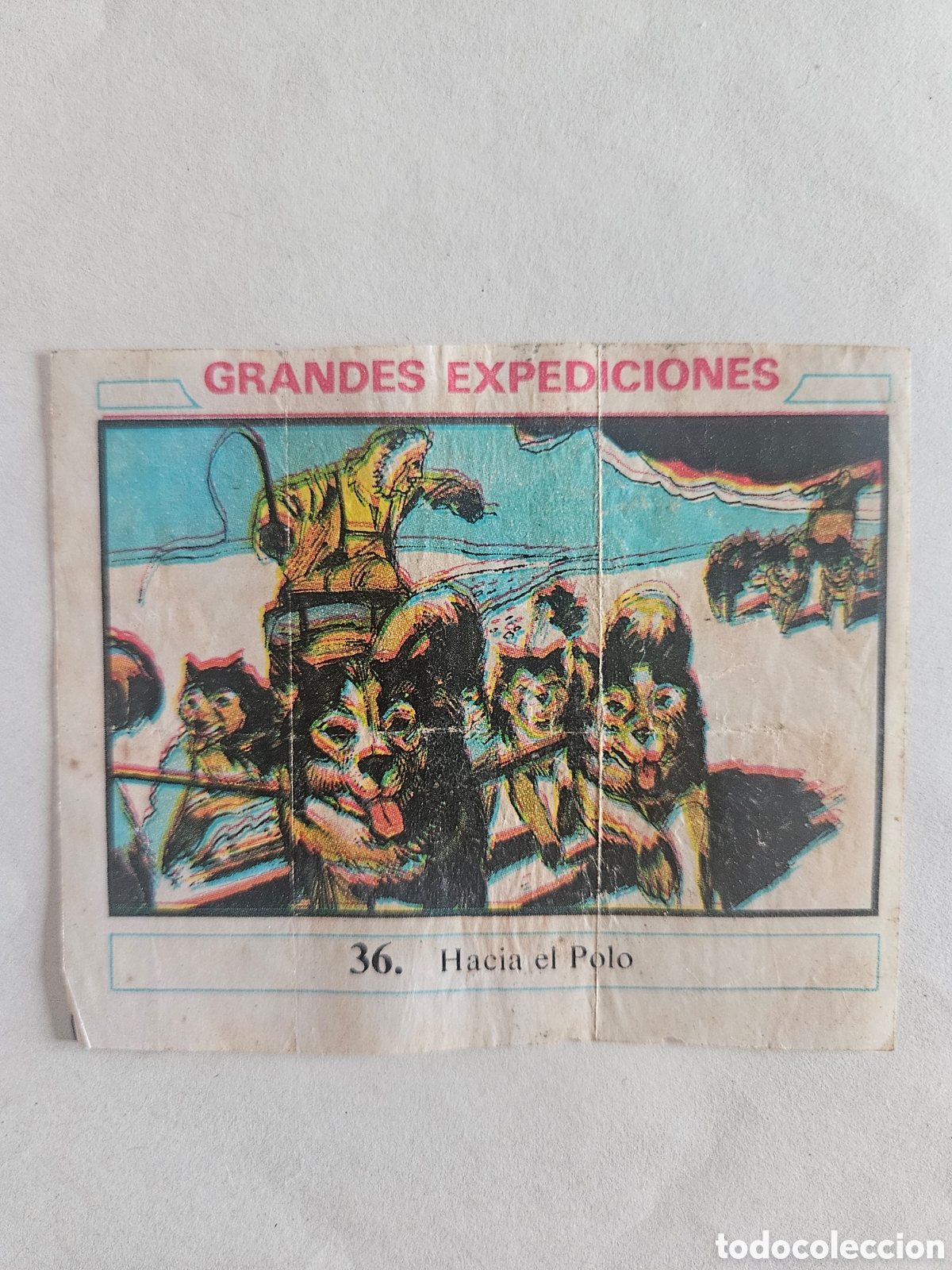 Coleccionismo cromos antiguos: CROMO - GRANDES EXPEDICIONES - N&deg; 36 HACIA EL POLO - CHICLES DUNKIN - NUNCA PEGADO