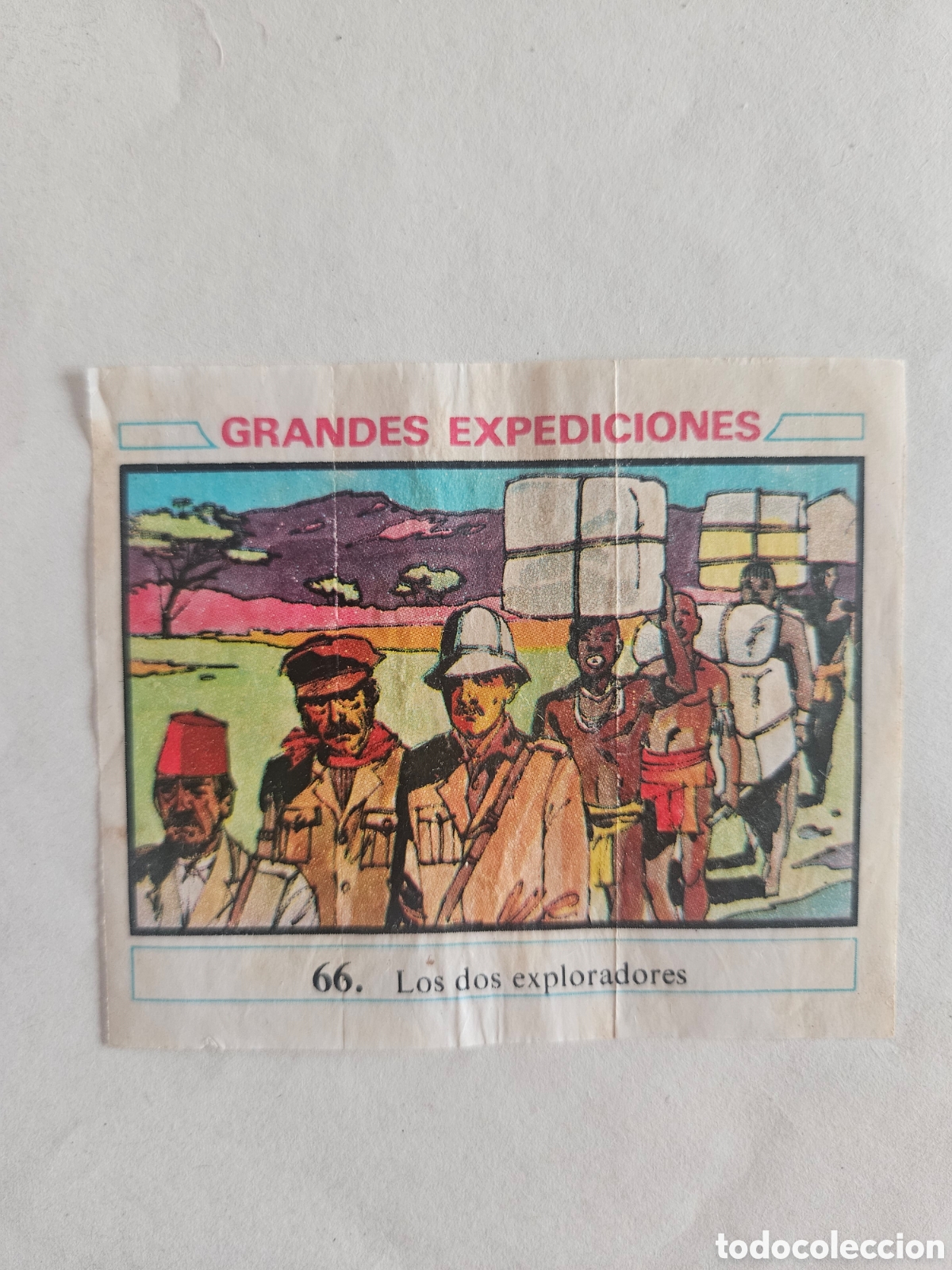 Coleccionismo cromos antiguos: CROMO - GRANDES EXPEDICIONES - N&deg; 66 LOS DOS EXPLORADORES - CHICLES DUNKIN - NUNCA PEGADO