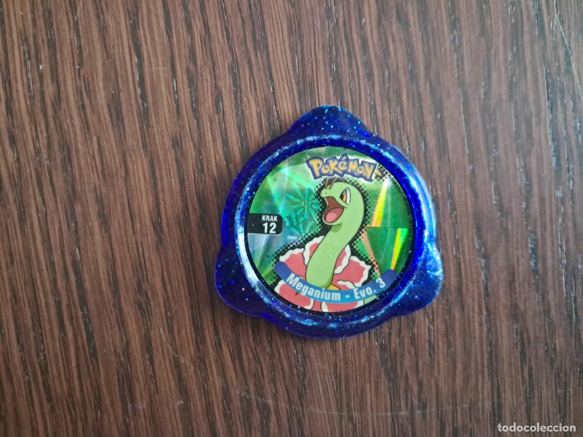 Coleccionismo cromos antiguos: Tazo Pok&eacute;mon Panini - KRAK 12 - Meganium - Evo 3